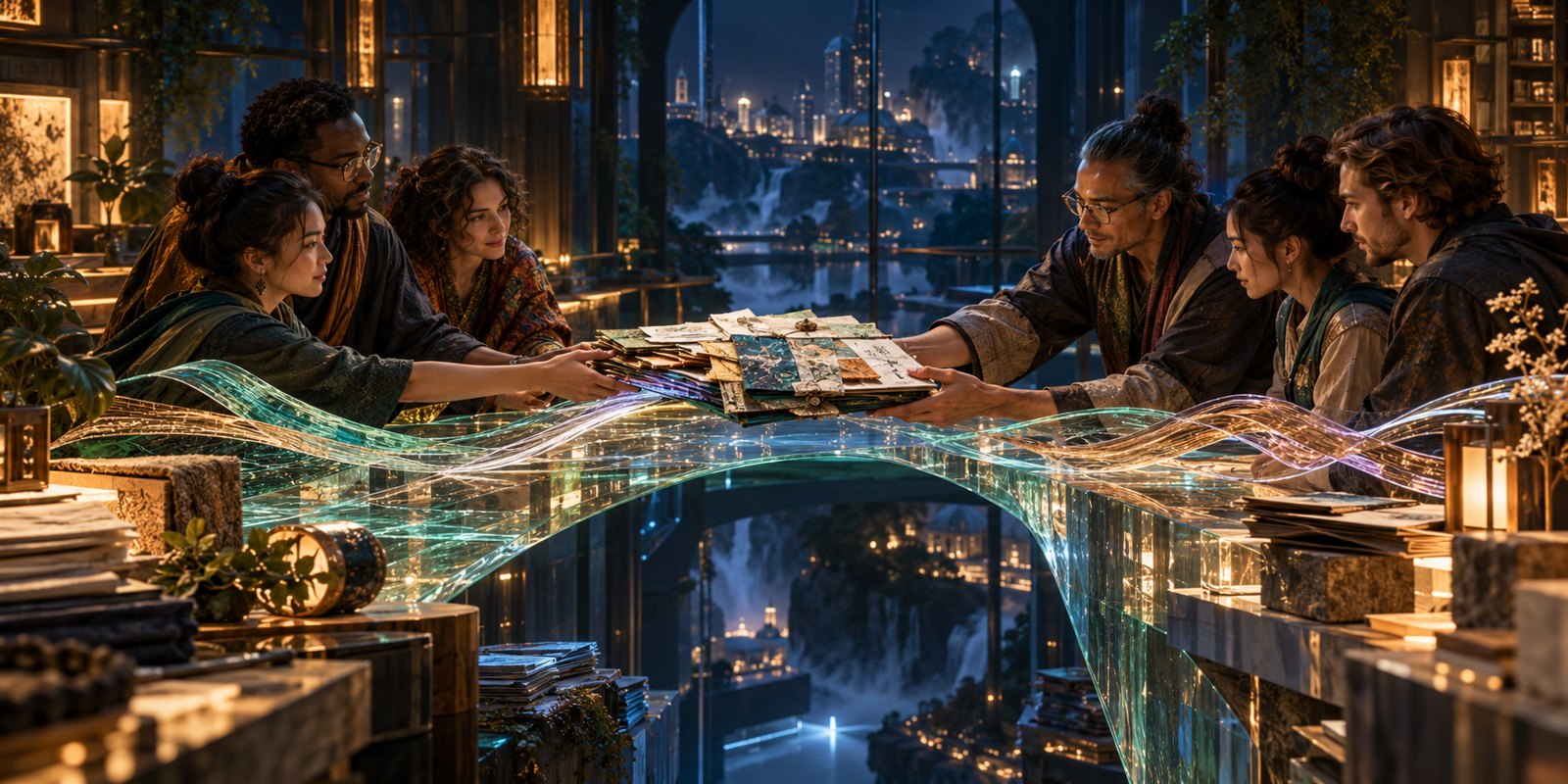 A team connects different perspectives around a shared plan.