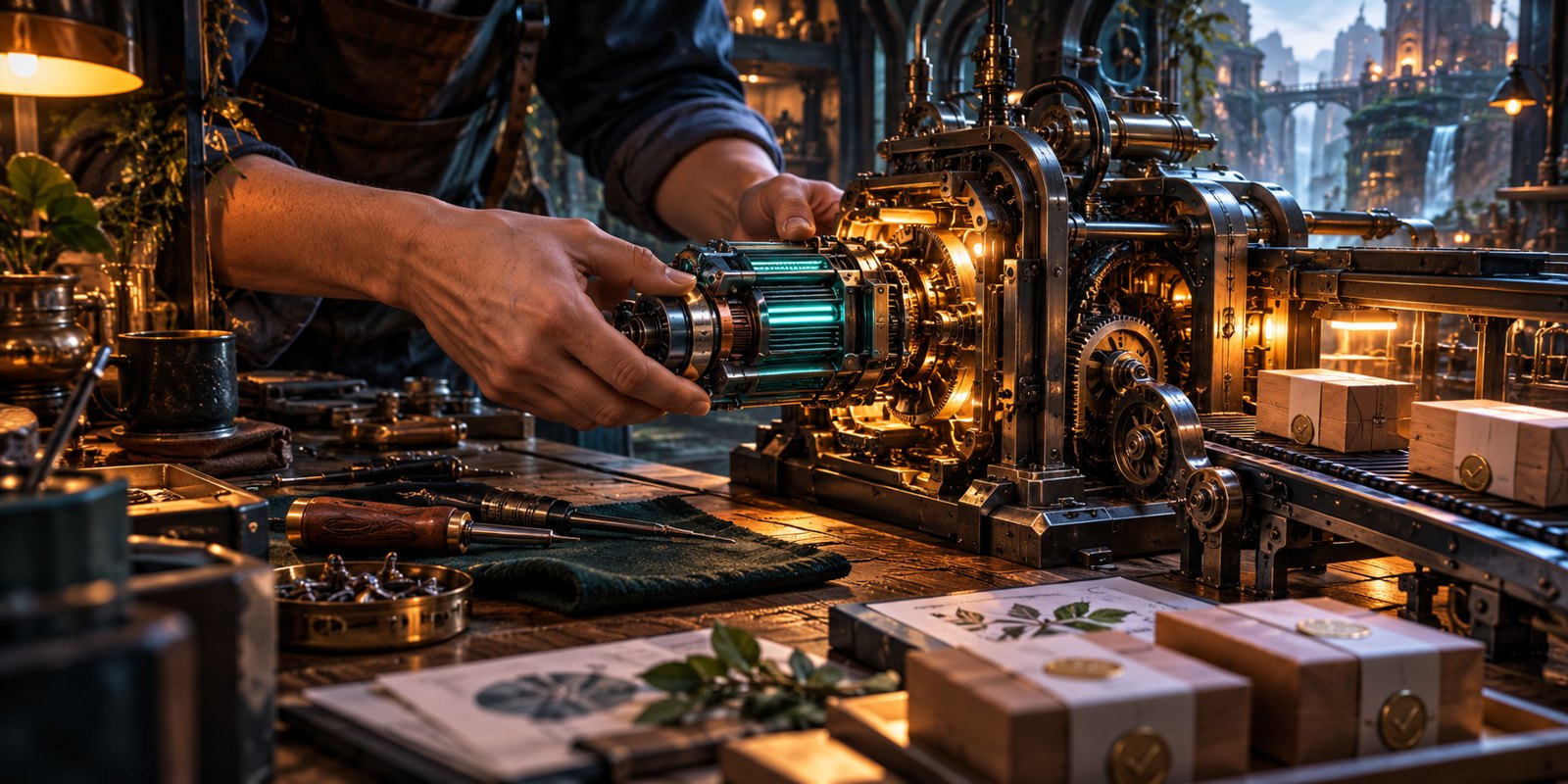 Engineers refine a working business system.